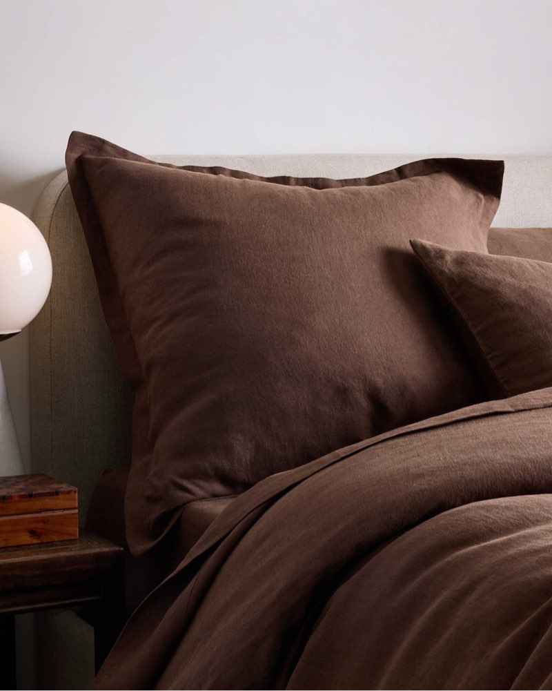 European Linen Euro Sham Espresso 
