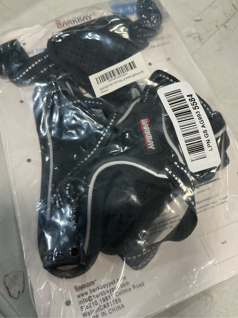 Condition photo showing Good Condition for barkbay no pull dog harness front clip heavy duty reflective easy control handle for large dog walking(black,xs) x-small(chest:15.5-19.5”) black