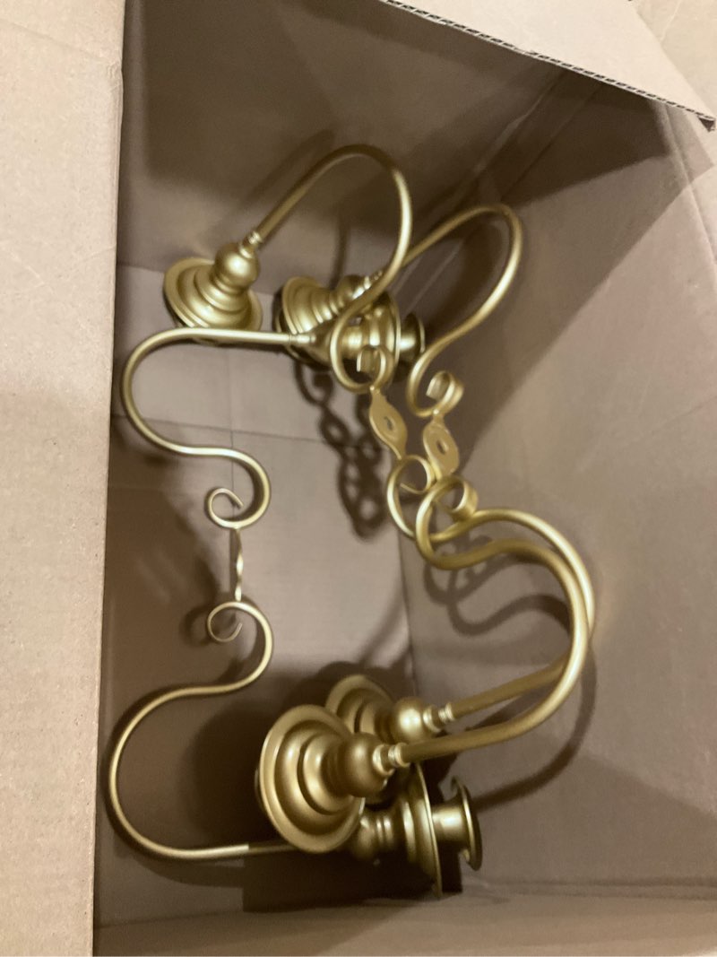 Condition photo showing As Is for Floor Candelabra Tall 5 Arms Candle Holders for Wedding Centerpiece, 48" Gold Metal Candlestick for Taper Candle and Floral Centerpiece Stand Wedding Event Aisle Party