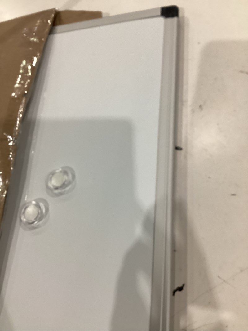 Condition photo showing Good Condition for amazon basics magnetic dry erase whiteboard, 24" x 18", aluminum frame, silver/white, presentation board for writing notes silver/white 24"w x 18"h