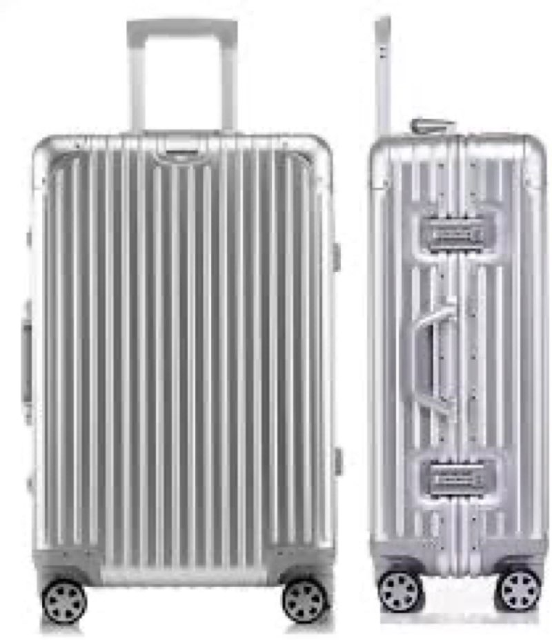 HotWay Carry On Luggage with Aluminum Frame, 20 Inch PC Hard Shell Suitcase with Spinner Wheels and 