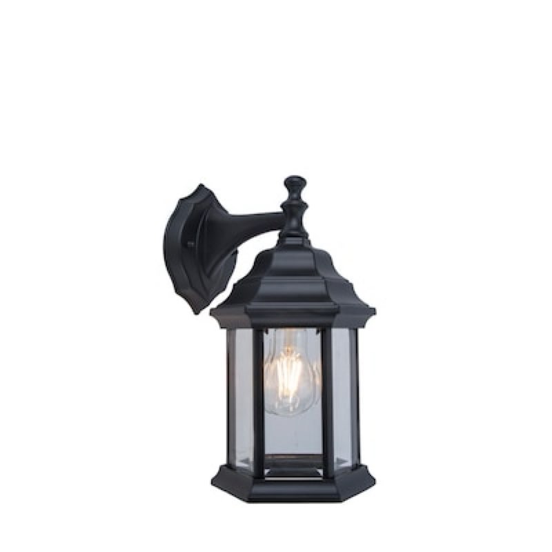 Project Source Henfield 1 -Light 11.81-in H Matte Black Hardwired Outdoor Wall Light