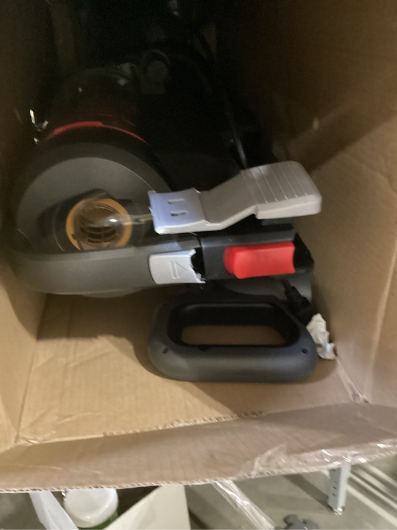 Condition photo showing As Is for Hoover Rewind Pet Upright Bagless Vacuum Cleaner for Carpet and Hard Floors, Automatic Cord Rewind, Above Floor Cleaning Corded Vacuum Cleaners for Home Use, Gray