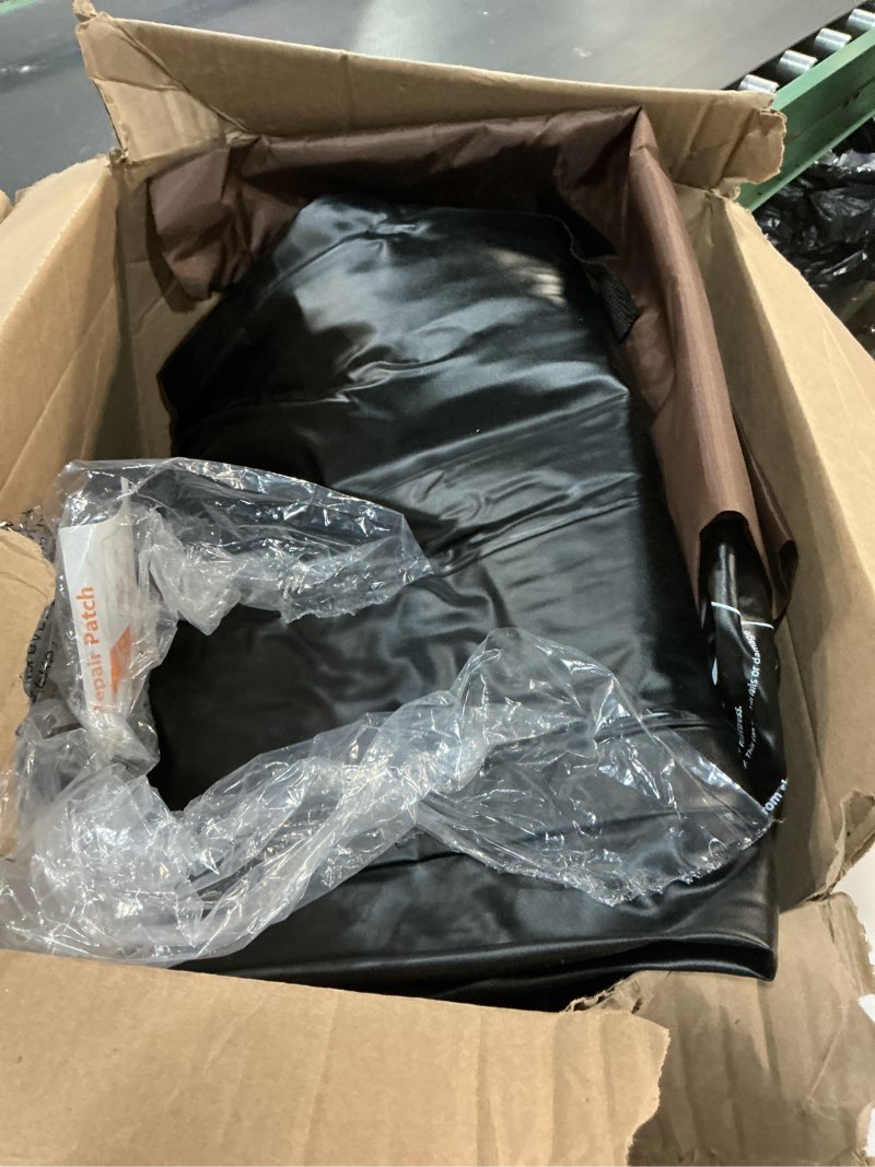 Condition photo showing As Is for Queen Air Mattress Waterproof and Easy-to-Clean, Blow Up Mattress with Built-in Pump, Durable Inflatable Mattress with Pillow Design Suitable for Naps, Hosting a Friend and Camping Queen 16 Inches - Black & Grey