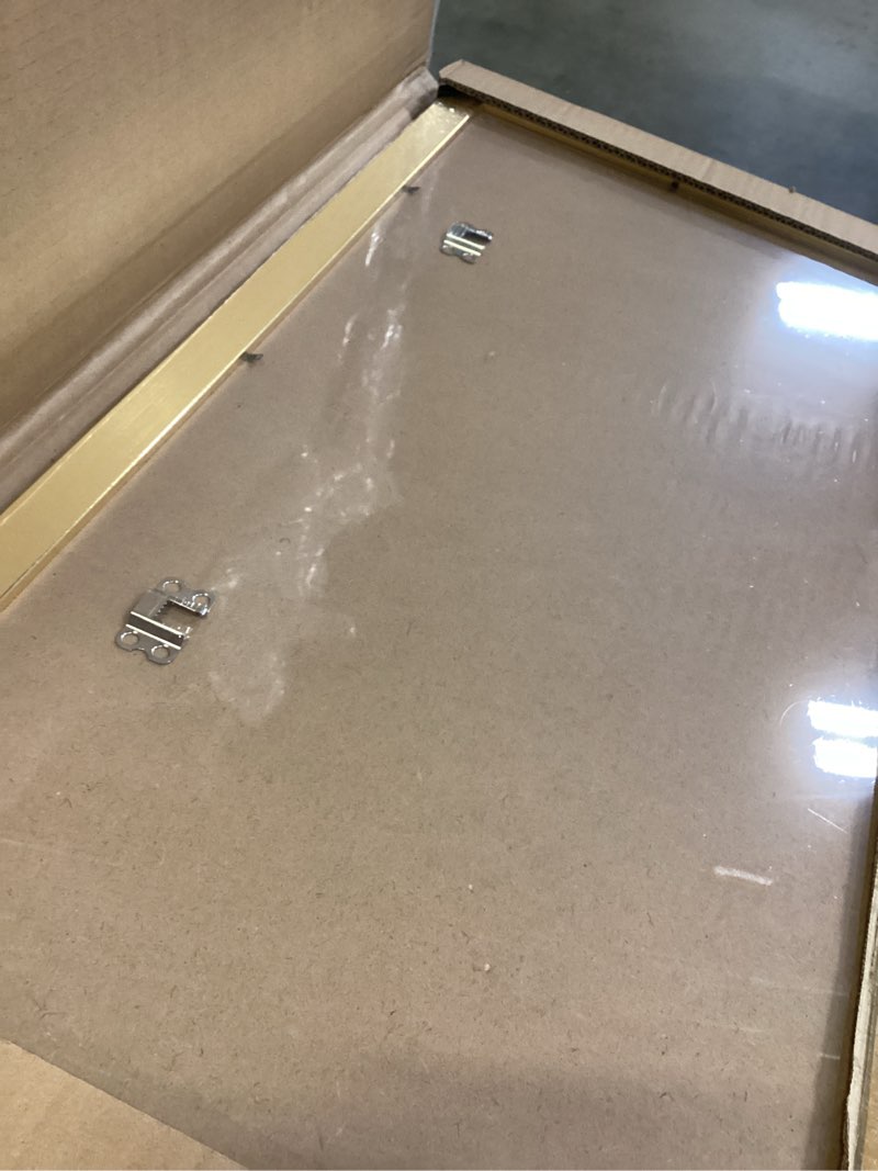 Condition photo showing Good Condition for lavie home 24 x 24 picture frame, square poster frame with high definition plexiglass, horizontal or vertical wall gallery poster frames suitable for photos, artworks, posters,puzzle, gold 1pc 24x24 gold