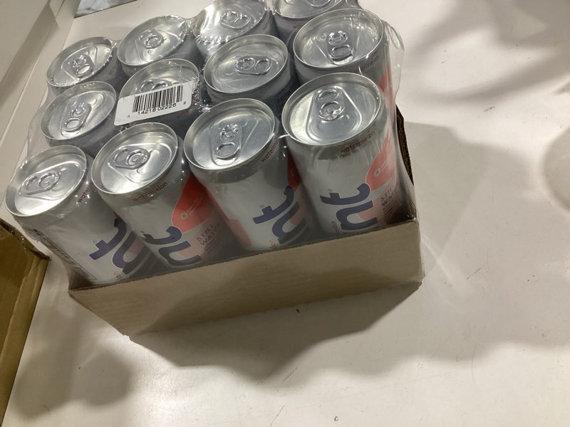 Condition photo showing Good Condition for Hint Watermelon Canned Flavored Water, Pure Still Water Infused with Watermelon Essence, 12 oz Slim Cans, Zero Sugar, Calories, Sweeteners, Preservatives, or Artificial Flavors (Pack of 12) Watermelon 12 Fl Oz (Pack of 12)