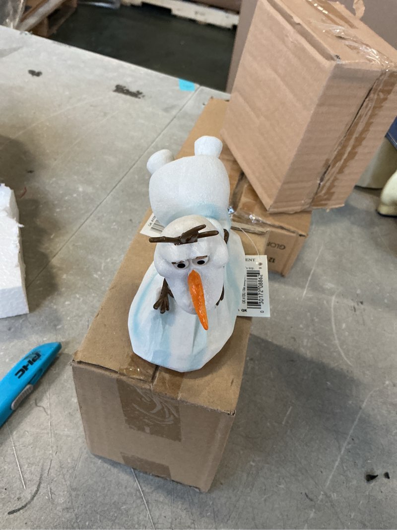 penn plax disney frozen olaf sliding down aquarium ornament