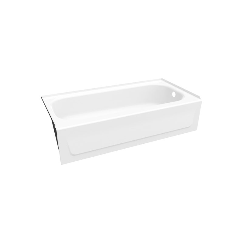 maax pro steel 30-in x 60-in white porcelain