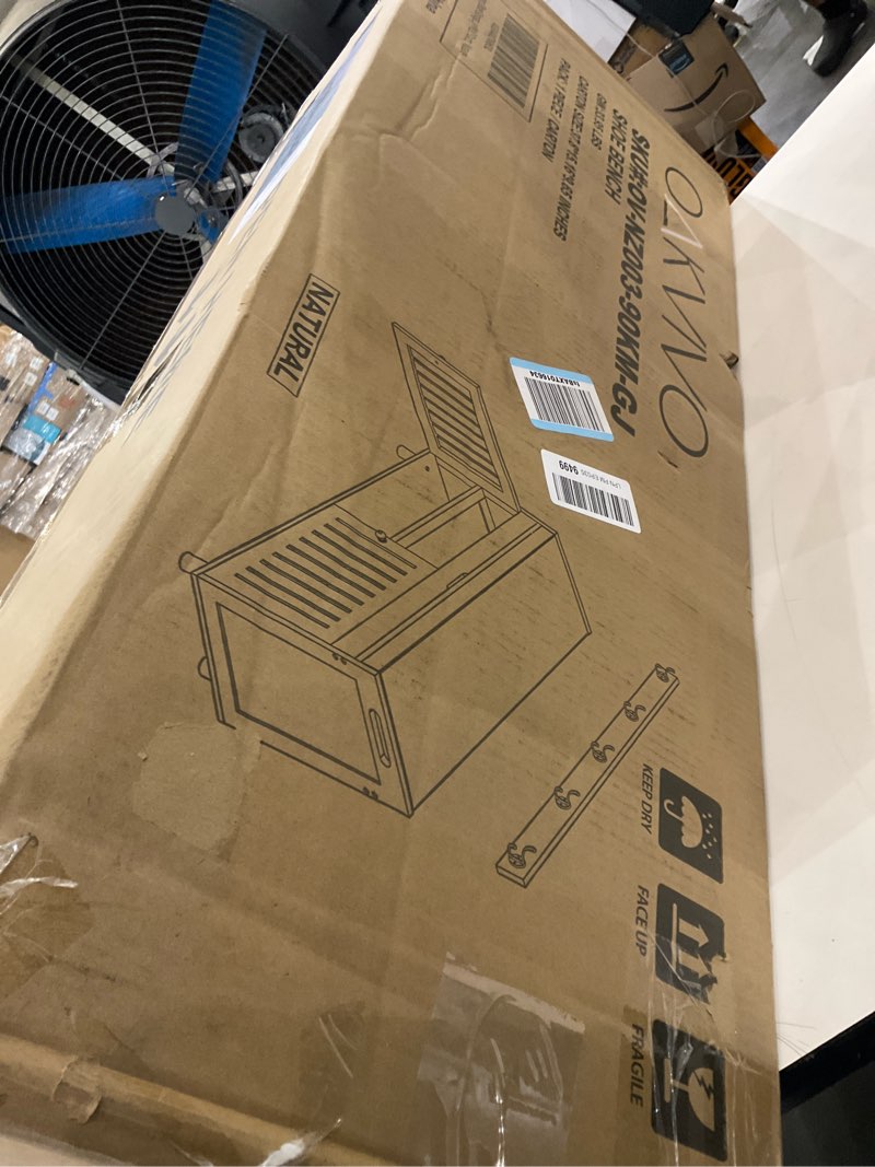 Coat Rack Shoe Bench Set, Bamboo Shoe Storage Bench with Seat Cushion & 5 Hooks, Hall Tree Entryway 