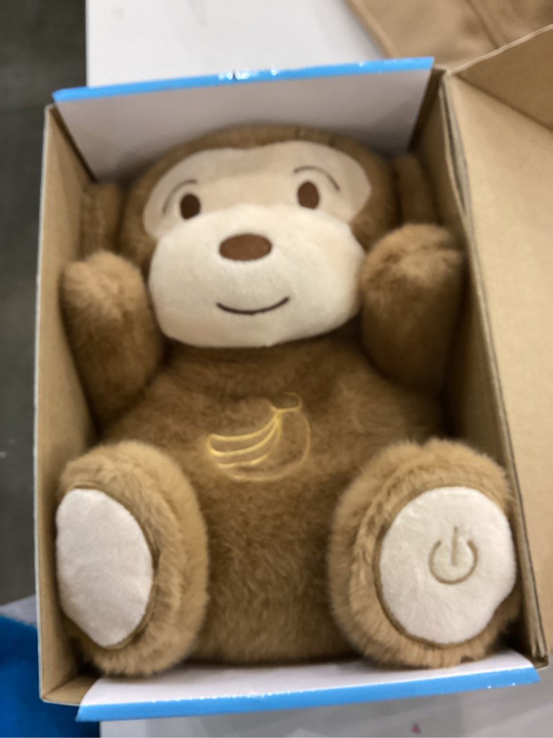 Condition photo showing As Is for IUTOYYE Breathing Monkey Stuffed Animal Plush Toy Soothing Plushy with Realistic Breathing Motion, Calming Music, Gentle Lights (Monkey)