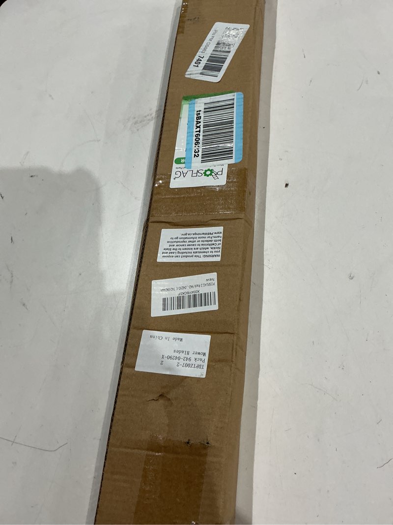Condition photo showing Good Condition for 2 pack 942-04290-x & 942-04244a cub cadet 46 inch mower blades with blade nuts for cub cadet xt1 lt46, xt2 lt46, ltx 1046, ltx 1046 replaces 942-04290 mower blades, 742-04290-x, 742-04244a 942-04290-x gator