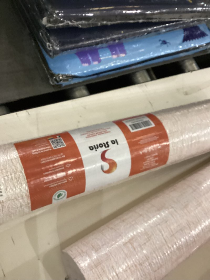 Burlap Textured Peach Wallpaper - Elegant Embossed Wall Covering, Double Roll - 33 ft x 21 in, Made 