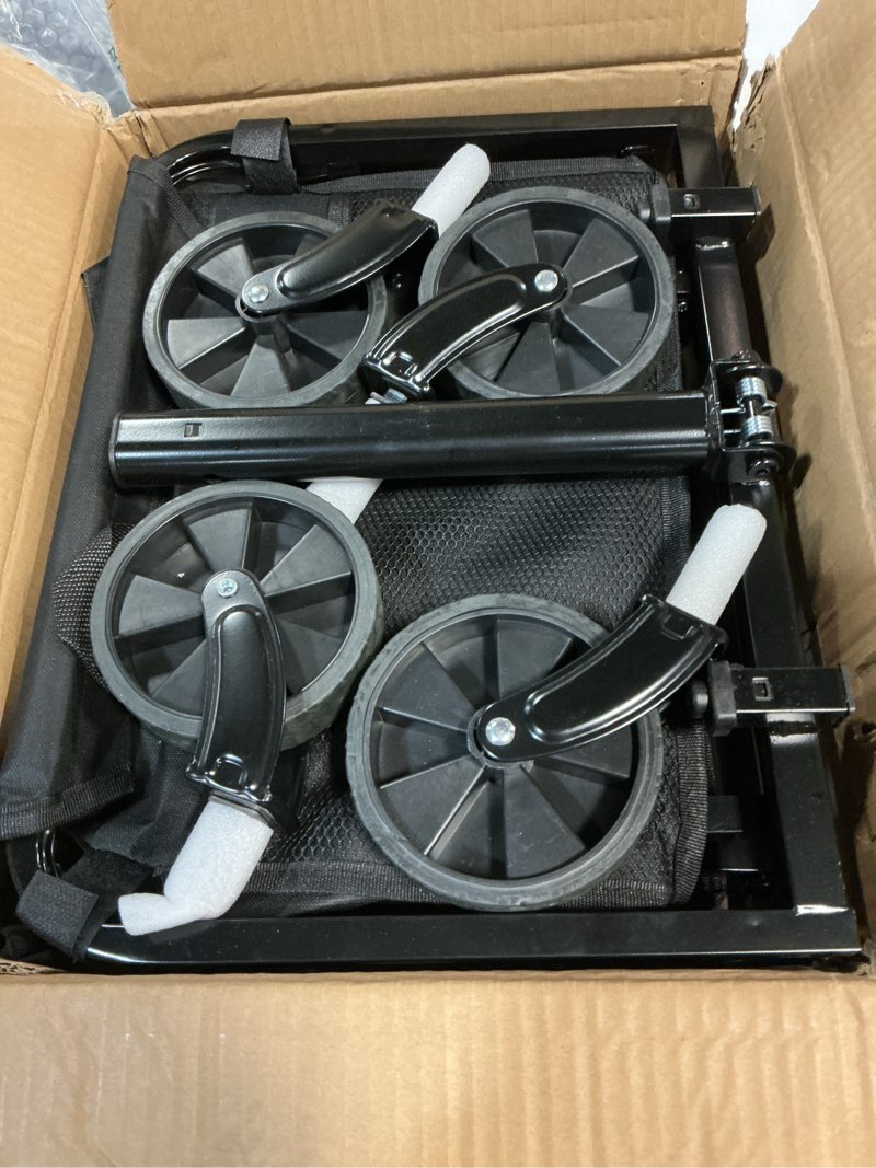 Condition photo showing Good Condition for Wagons Carts Foldable, Collapsible Wagon, Foldable Wagon Cart with Wheels, Folding Wagons for Beach Camp Sports Garden, 2 Cup Holders/Lightweight Portable/Black/360 LBS