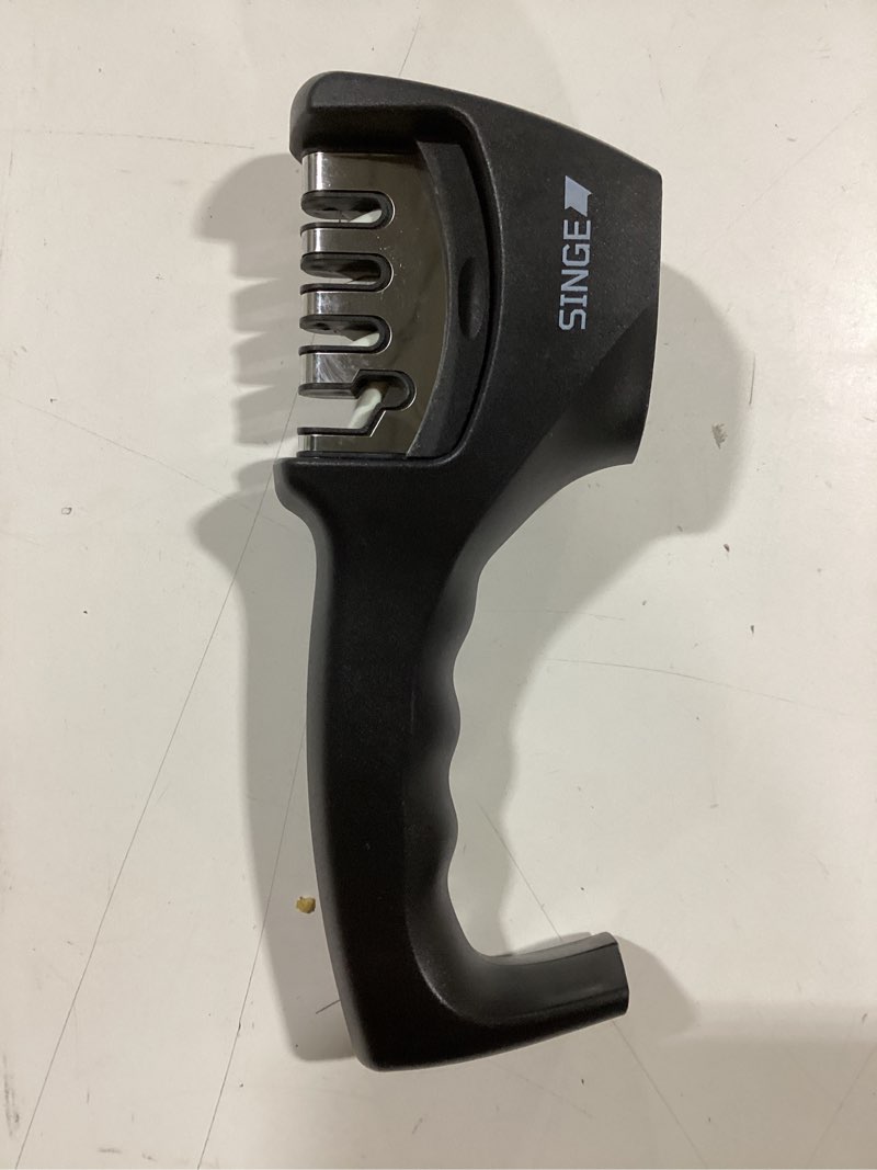 Condition photo showing As Is for 4-in-1 Knife and Scissor Manual Sharpening Accessories Tool : 4-Stage Handheld Sharpener with Ceramic and Steel Steps to Repair, Sharpen, Polish Premium Kitchen Knives, Blades, Scissors