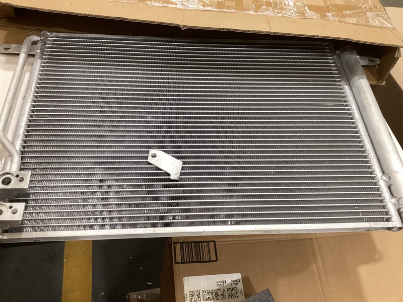 Condition photo showing As Is for a-premium air conditioning condenser compatible with volkswagen | for jetta 2016-2018, beetle 2016-2019, 1.4l 1.8l 2.0l ac condenser, turbocharged, parallel flow aluminum core