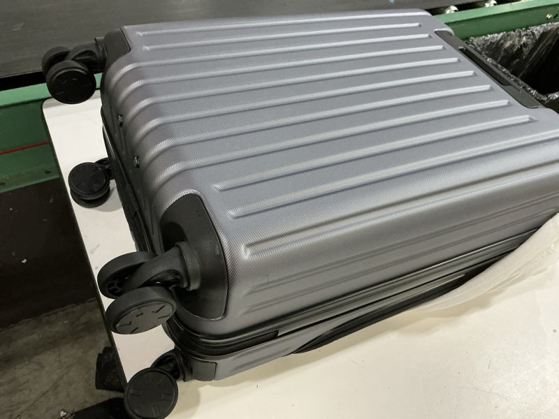 Condition photo showing Good Condition for level8 grace carry on luggage 22x14x9 airline approved, 20 inch hard shell suitcases with spinner wheels, abs+pc hard case luggages with tsa lock, travel bag for women men, grey grey 20 inch