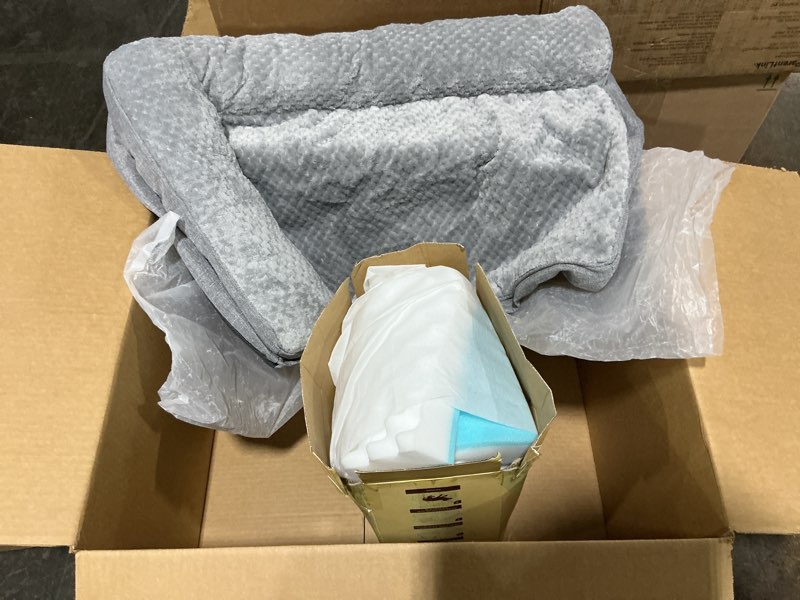 Condition photo showing Good Condition for eheyciga orthopedic dog bed medium size dogs, memory foam dog bed with washable removable cover, waterproof pet sofa couch for crate with nonskid bottom, 30x20x6, grey grey 30.0"l x 20.0"w x 6"th