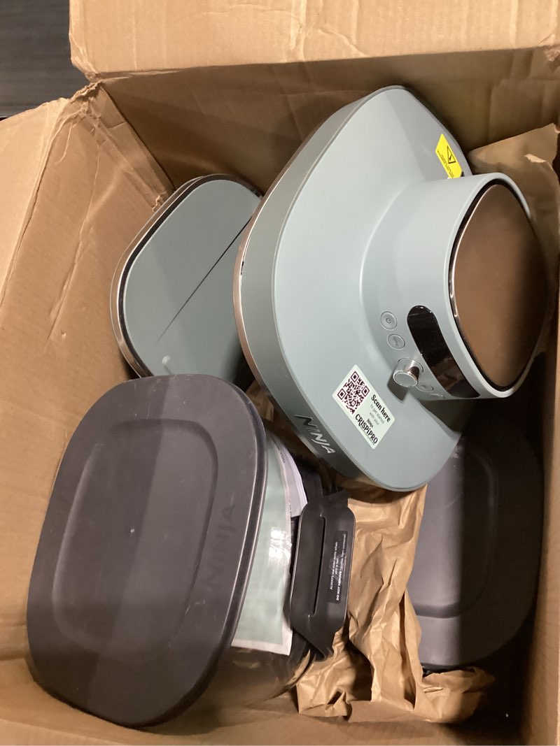 Condition photo showing Good Condition for ninja crispi pro 6-in-1 glass air fryer | 450°f, nontoxic, 6qt & 2.5qt containers & lids | microwave, freezer, dishwasher safe | max crisp, air fry, bake, roast, recrisp, dehydrate | ash grey, as101dg