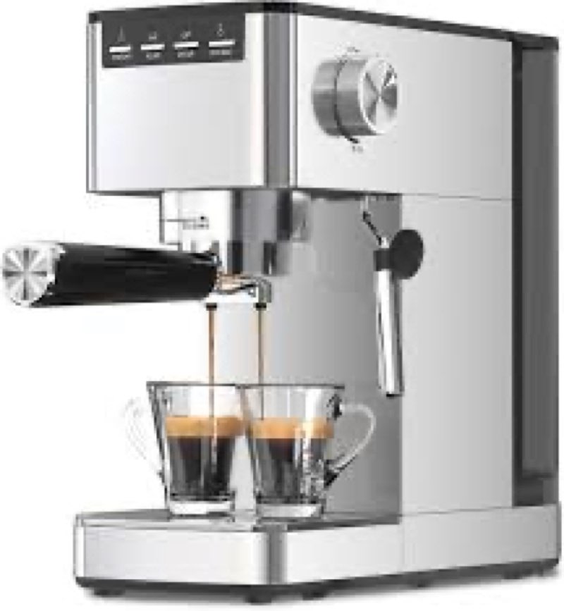 Kismile 20-Bar Espresso Machines,Semi-Automatic Espresso Machines with Milk Frother Steam Wand and C