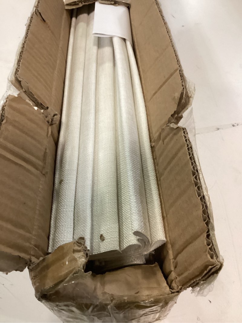 Condition photo showing Good Condition for LazBlinds No Tools No Drill Cordless Roman Shades for Windows, Blackout Thermal Insulated UV Blocking Window Blinds, Lightweight Fabric Blinds for Indoor Windows, 42" W x 60" H, Blackout - White White 42" W x 60" H