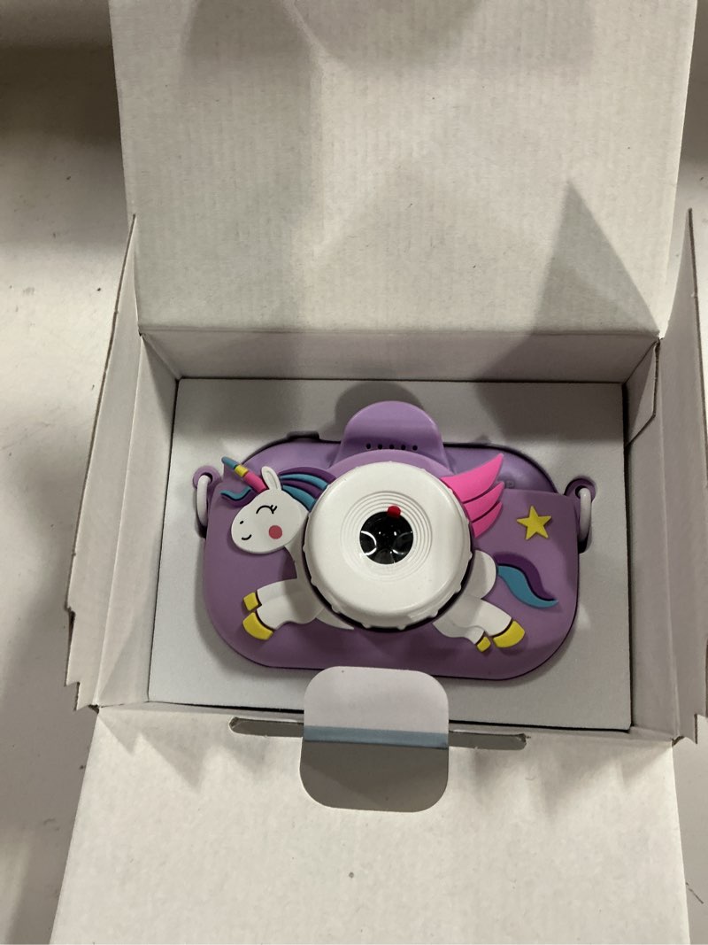 Condition photo showing New/Like New for Kids Camera Toddler Toys for Girls Boys Aged 3-12, Kids Digital Video Camera, 3-12 Year Old Girls Boys Christmas Birthday Gifts Toys Kid Camera Purple