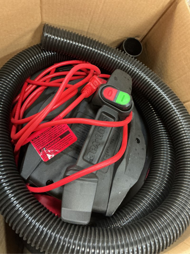 Condition photo showing As Is for shop-vac wet/dry shop vacuum with accessories included shop-vac 10 gallon 4.5 peak hp wet/dry vacuum
