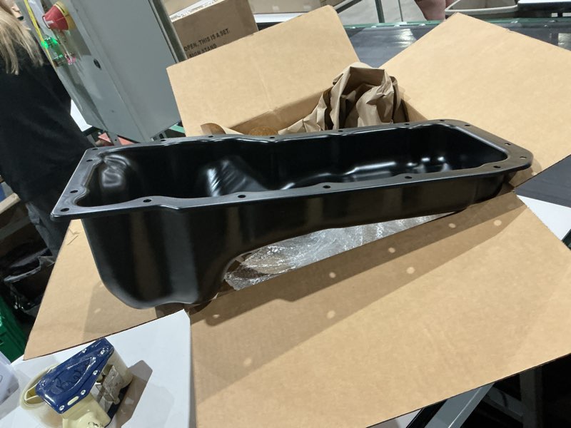 Condition photo showing As Is for bapmic 53020902ab engine oil pan for dodge dakota durango ram 1500 ram