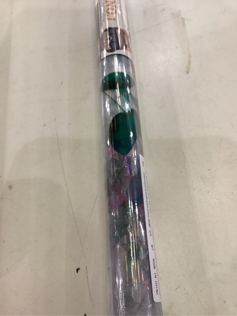 Condition photo showing New/Like New for Coavas Window Privacy Film, Stained Glass Window Film Decorative, Rainbow Static Cling Windows Coverings Film, Floral Non-Adhesive Sun Blocking Decals for Home Bathroom Door, Pink, 23.6" x 78.7" 23.6 x 78.7 Inch Rainbow Pink