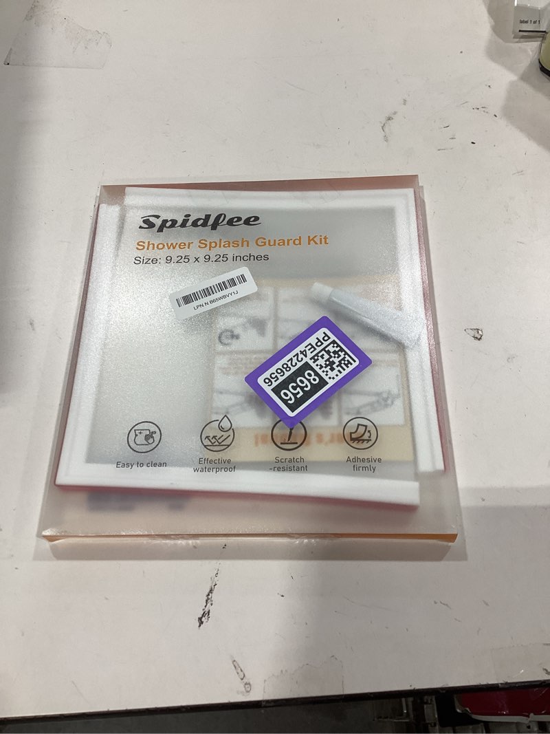 Condition photo showing Good Condition for Shower Splash Guard Kit, Large Splash Guards for Bathtub Waterproof Self-Adhesive Shower Corner Guards to Keep Water in Shower or Bath, Pack of 2 (9.25 x 9.25 inches) 9.25 x 9.25 inches White