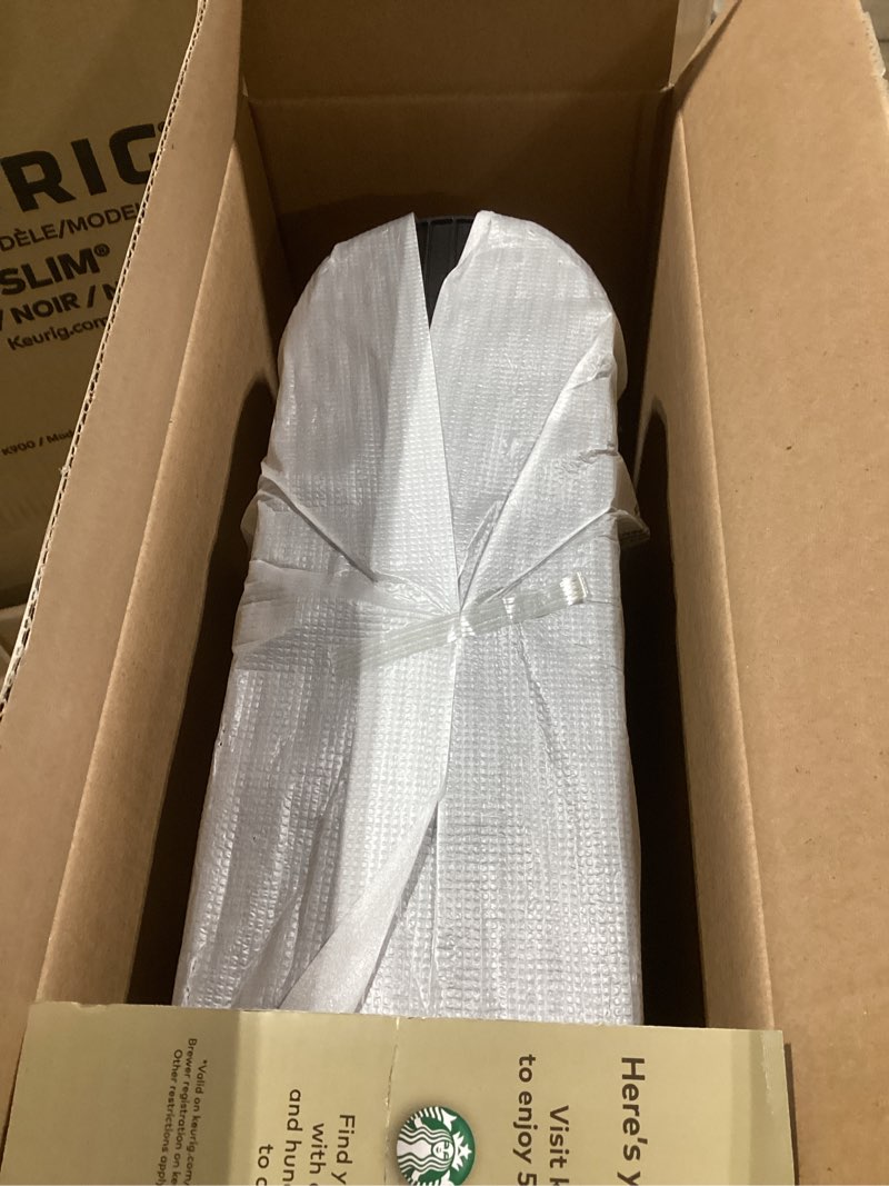 Condition photo showing New/Like New for Keurig K-Slim Single Serve K-Cup Pod Coffee Maker, Multistream Technology, 3 Brew Sizes, Slim and Sleek Design, 46oz Removable Reservoir, Black