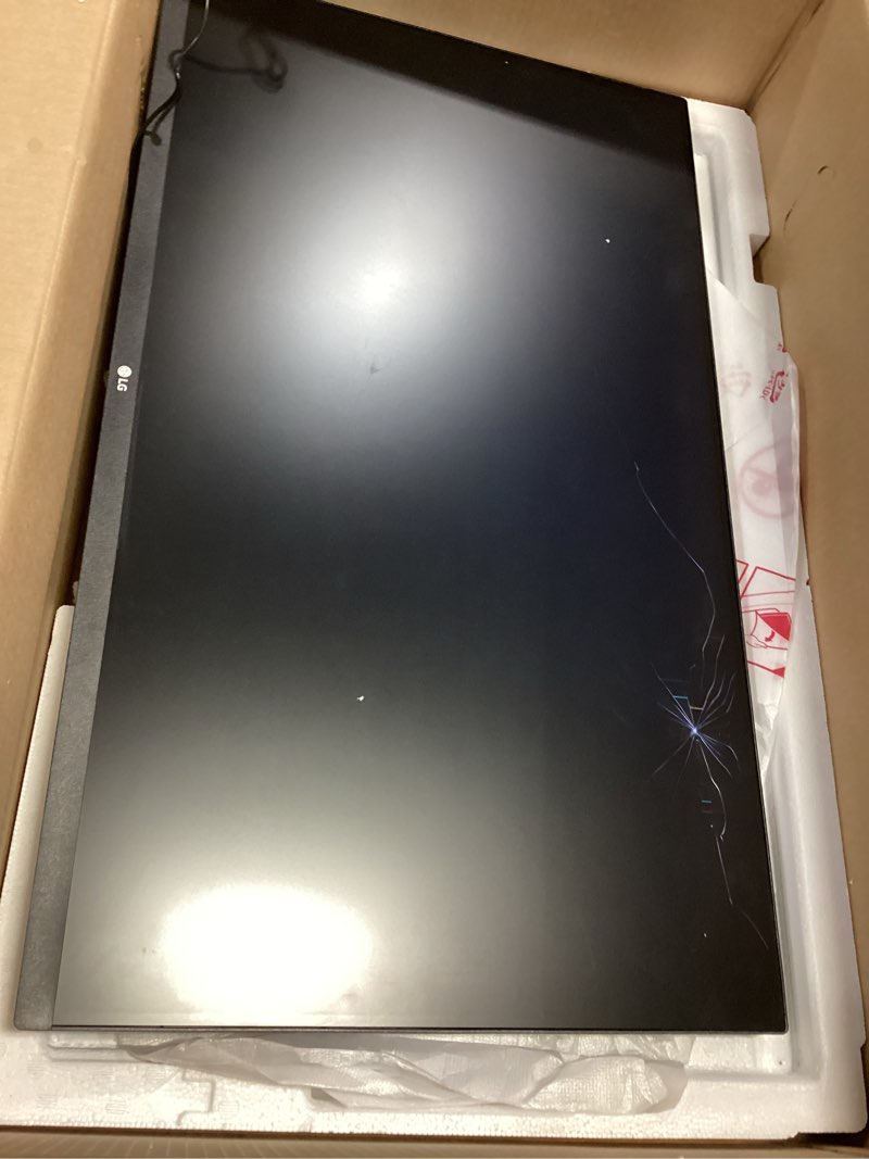 Condition photo showing As Is for LG 32UR500K-B Ultrafine 32-inch 4K UHD (3840x2160) Computer Monitor HDR10 Built-in Speaker x2 OnScreen Control Reader Mode Flicker Safe Borderless Design HDMIx2 DisplayPort Black 32UR500K-B Tilt