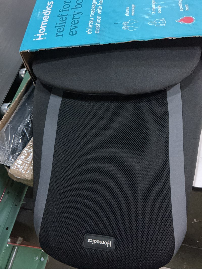 Condition photo showing Good Condition for Homedics Shiatsu Massage Cushion with Soothing Heat, Deep-Kneading Massage, Targets Pressure Points All Over Back, Soothing Heat, Relax Overworked Muscles, Release Tension, Reduce Back Pain