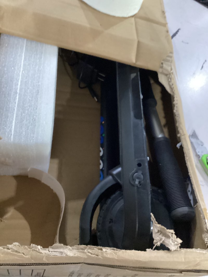 Condition photo showing Good Condition for lingteng electric scooter for kids age 6-10, kick-start boost scooter with adjustable speed and height, flash wheel & deck lights black