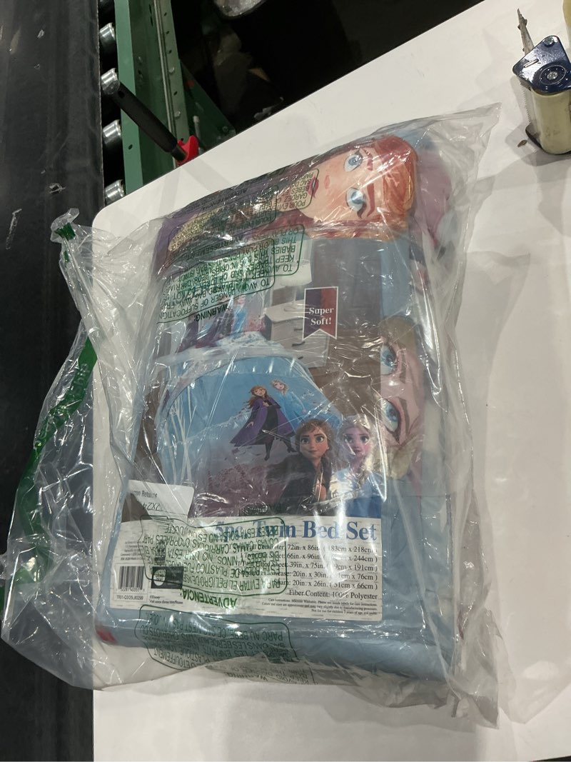 Condition photo showing Good Condition for Disney Frozen 2 Forest Spirit 5 Piece Twin Bed Set - Includes Reversible Comforter & Sheet Set - Bedding Features Elsa & Anna - Super Soft Fade Resistant Microfiber - (Official Disney Product) Twin Frozen 2