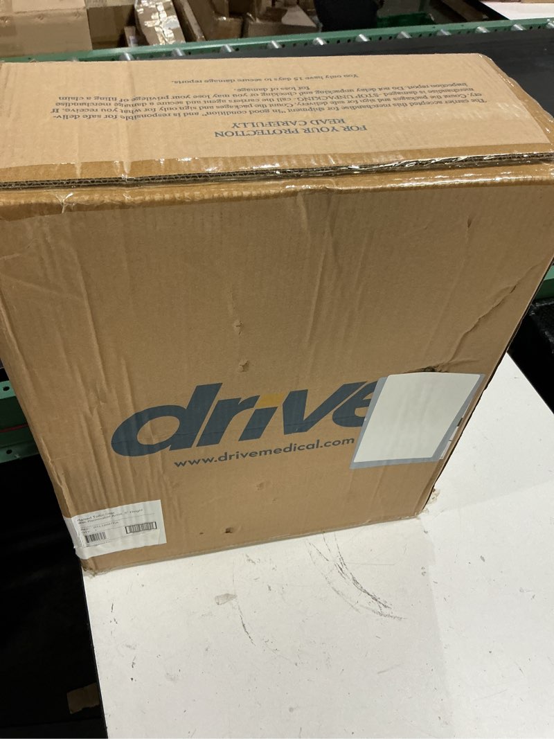 Condition photo showing New/Like New for drive medical 2-in-1 raised toilet seat with removable padded arms - elevated bathroom safety support - secure locking attachment - easy height assistance - durable construction, standard toilets