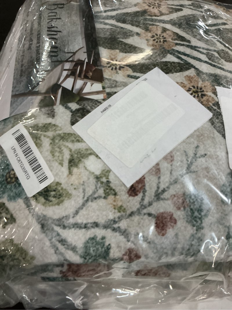 Condition photo showing New/Like New for washable area rug 6x9 - oriental vintage dining room rug for living room, bedroom, kids playroom & baby nursery - low pile, non-slip, lightweight & stain resistant beige 6" x 9" (rectangular)