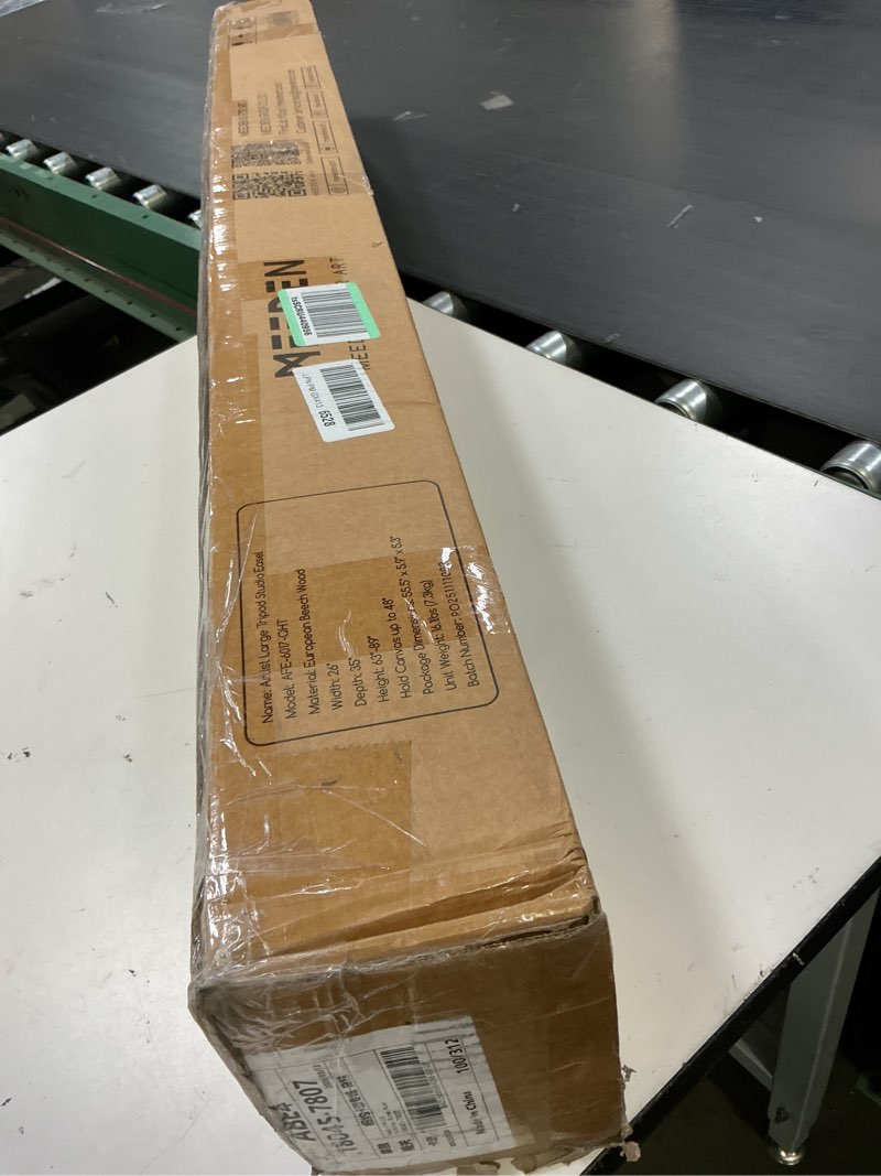 Condition photo showing New/Like New for meeden large painters easel adjustable solid beech wood artist easel, studio easel for adults with brush holder, holds canvas up to 48" - walnut