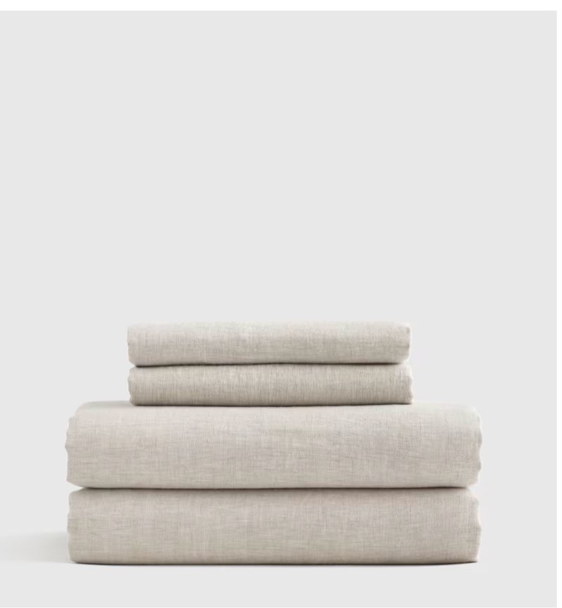 ( quince) european linen sheet set ( cal king) 
