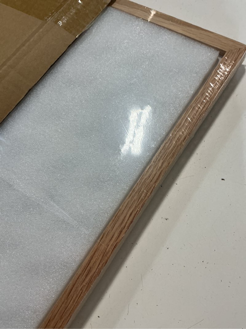 Condition photo showing Good Condition for 6x6 oak wood picture frame - minimalist 6x6 picture frame, 6"x6" frame wood, natural solid wooden picture frames for wall art photo and prints(1 pack, beige) beige-1p 6x6