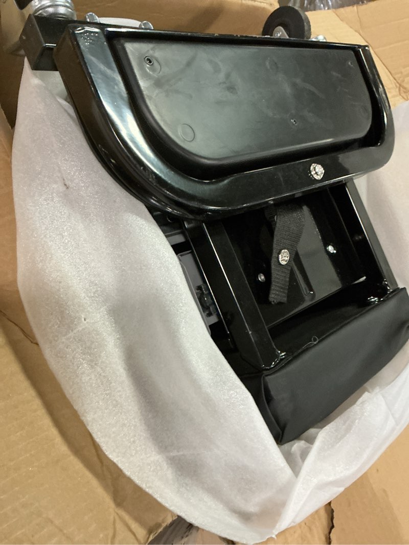 Condition photo showing Good Condition for Rolling Shop Stool with Wheels, Garage Work Mechanic Stool with Backrest, Roller Mechanic Chair, Adjustable Height, 360° Swivel, Tool Tray Storage, 330 LBS Capacity, Heavy Duty, Black