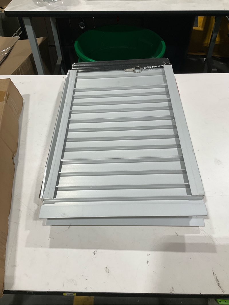 Condition photo showing Good Condition for 2ft portable wheelchair ramp anti-slip aluminum folding portable ramp 800lbs capacity folding non-slip aluminum handicap ramp, for home steps, stairs, doorways, car, curbs(2ft using height 2-6inch)