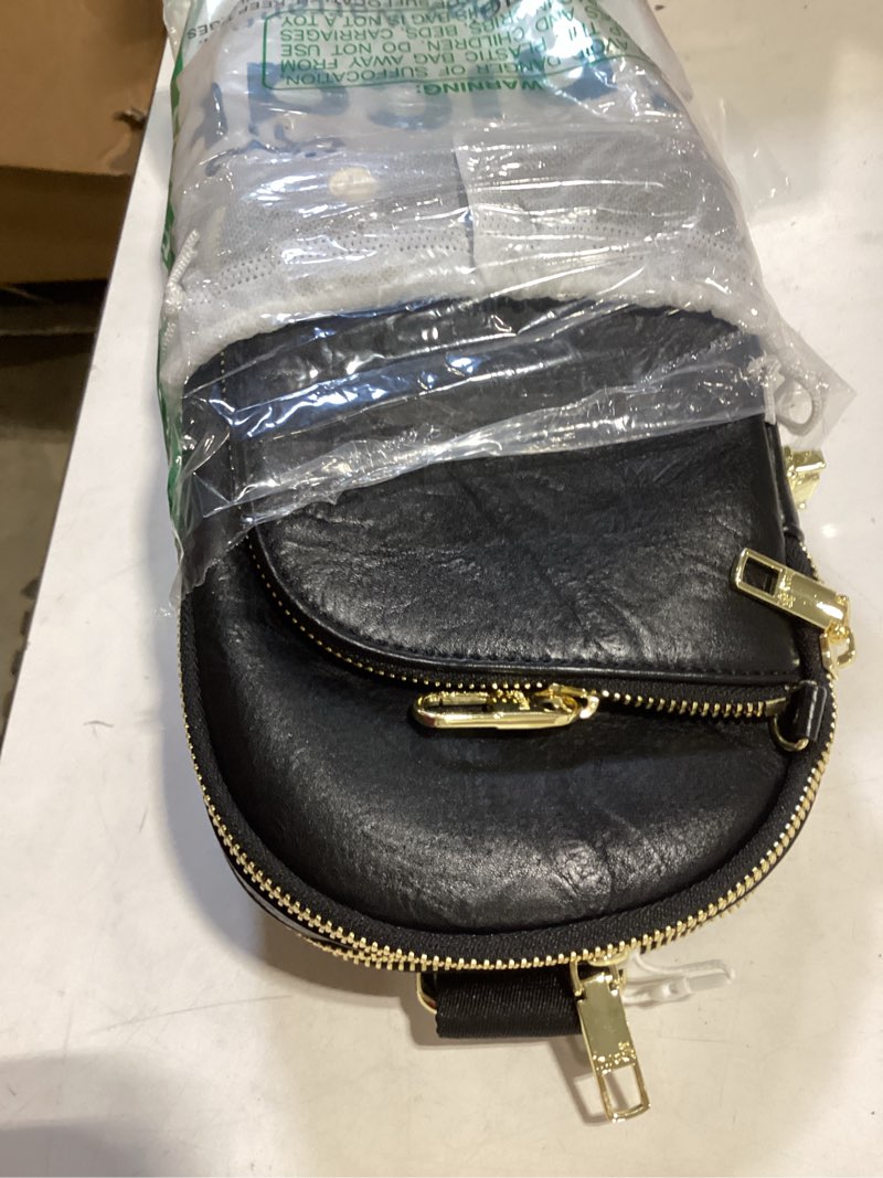 Condition photo showing Good Condition for inicat rfid blocking sling bag, anti theft crossbody bag for women compact travel purses vegan leather black anti theft
