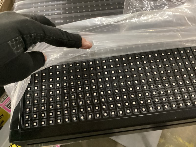 Condition photo showing Good Condition for p10 programmable scrolling led sign 39"×14",wifi control,4000cd/? high brightness outdoor ip65 waterproof electronic custom text message board,led digital signage for business store advertising window p10 39''×14"×2'' outdoor& indoor