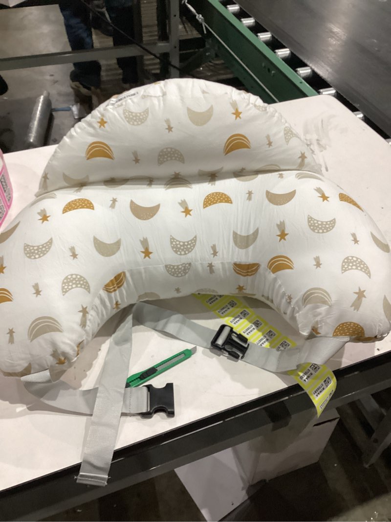 Condition photo showing Good Condition for Momcozy Original Nursing Pillow for Breastfeeding-Pioneering Safety Fence- Wider Feeding Pillows for More Support for Mom & Baby- Easier Nursing & Hand Free- Fit for All, Removable Cotton Cover Starry Moon