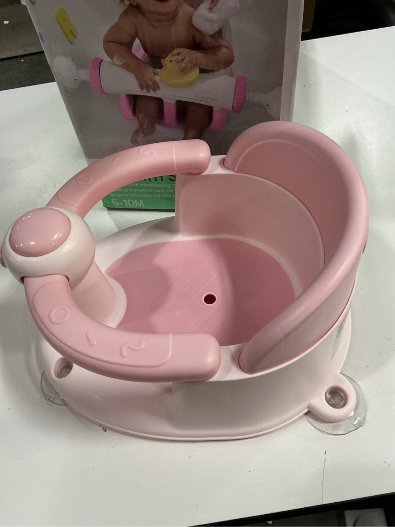 Condition photo showing As Is for Ingenuity My Bath Seat for Sit-Up Baby Bathing, Sure & Secure Suction Cups, ASTM Safety Tested & Approved, Backrest for Assisted Sitting, Easy Setup & Storage, Pink
