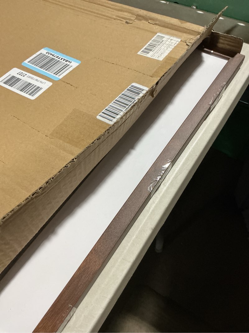 Condition photo showing As Is for upsimples 18x24 picture frame, display pictures 16x20 with mat or 18 x 24 without, wall hanging poster frames, brown, 1 pack brown 18x24