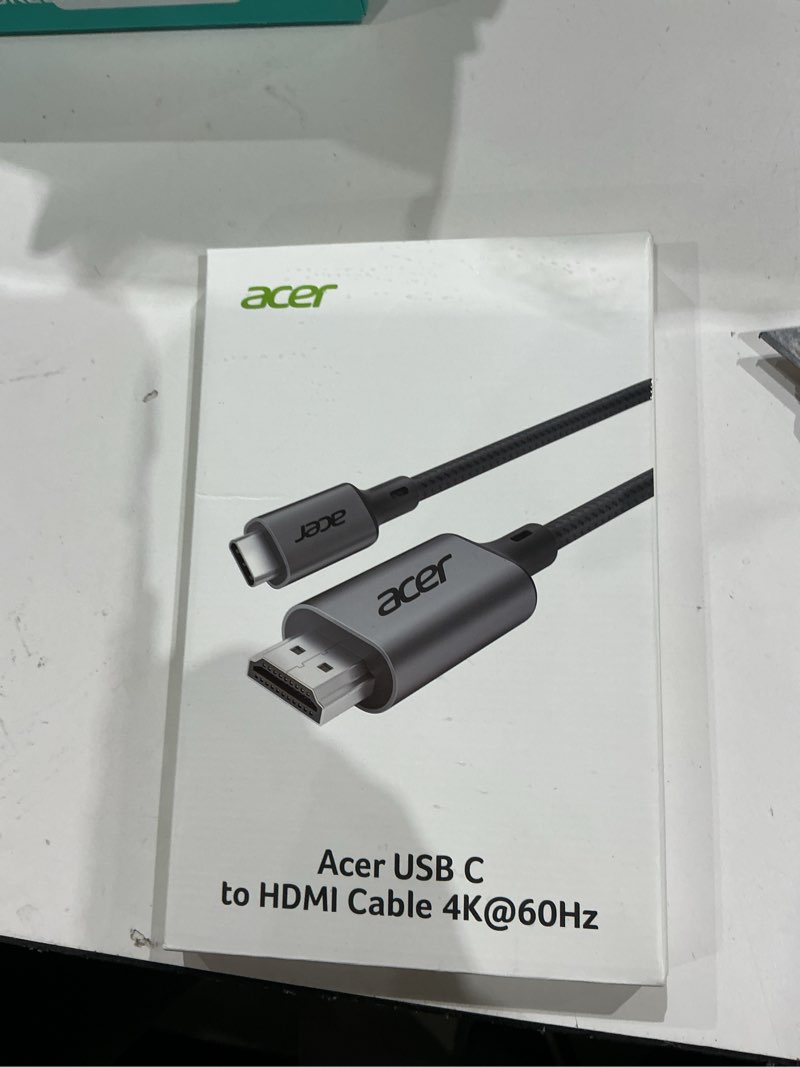 Condition photo showing New/Like New for acer usb c to hdmi cable for home office 6.6ft (4k@60hz), thunderbolt 4/3 compatible, high-speed type c to hdmi 2.0 braided cord for macbook neo, iphone 17/16 pro/max, ipad pro, galaxy s25, surface