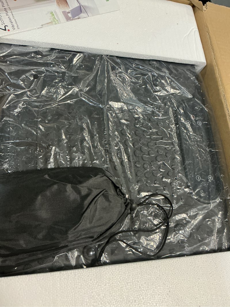 Condition photo showing Good Condition for SoftGym Vibration Plate Exercise Machine for Lymphatic Drainage,Power Vibrate Stand Shake Board 450 Lbs Capacity Whole Body Workout Waver with Fitness Resistance Bands Weight Loss Gifts for Women Men Slim- Black