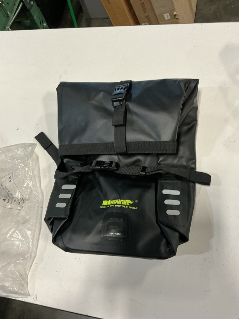 Condition photo showing Good Condition for rhinowalk bike bag waterproof bike pannier 27l, for bicycle cargo rack saddle bag shoulder bag laptop pannier rack bicycle bag professional cycling accessories