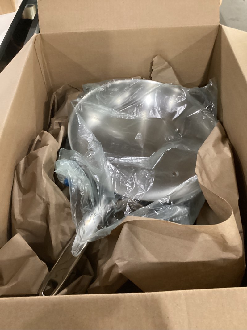 Condition photo showing Good Condition for tramontina signature tri-ply clad stainless steel 12-inch large frying pan, induction-ready skillet, dishwasher-safe, nsf-certified, made in brazil fry pan 12-inch